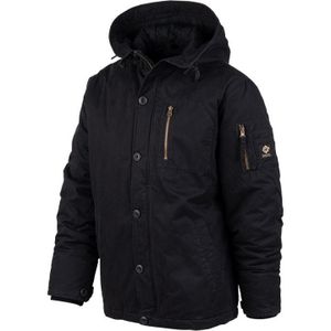 Parka jas heren - Commander Army Winterjas | Fostex Garments (Kleur: Zwart, Maat: XL)