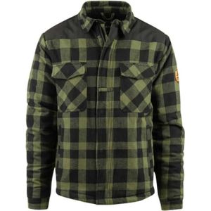 Houthakkers Sherpa jacket (Kleur: Zwart/Olive, Maat: XXL)