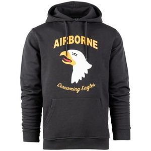 Hoodie 101st Airborne Eagle (Kleur: Grey, Maat: XXL)