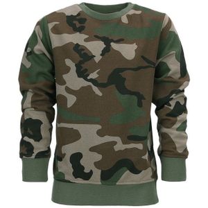 Kinder sweater - Woodland Camouflage (Maat: 116)