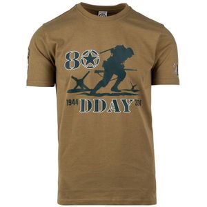 T-shirt D-Day 80th Anniversary (Maat: S, Kleur: Coyote, Merk: Fostex WWII Series)