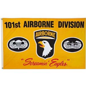 Vlag Airborne 101e. Diverse geel