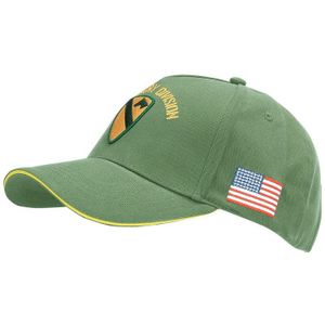 Baseball cap US Cavalry WWII 3D. Diverse kleuren (Kleur: Groen)