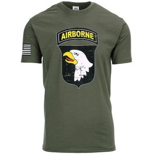 T-shirt USA 101st Airborne (Maat: S, Kleur: Groen)