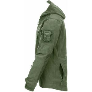 Heavy duty fleece vest with hoodie. Diverse kleuren (Kleur: Groen, Maat: M)