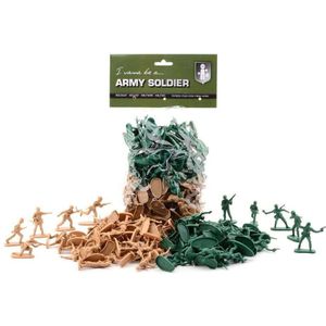 Johntoy Army Soldier 100 Soldaatjes Groen/bruin 5 Cm