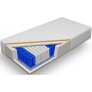 7 Zone Pocketveermatras 24 cm met Traagschuim 70x200