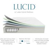 Lucid - Latex Hybrid - 90x210 matras