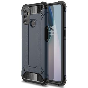 Oneplus Nord N100 Hoesje - Coverup Armor Hybrid Back Cover - Donkerblauw