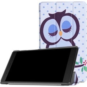 Lenovo Tab 4 7 Essential Hoesje - Tri-Fold Book Case - Groene Uil