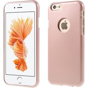 iPhone 6 / iPhone 6s Hoesje - Mercury Metallic TPU - Rose Gold
