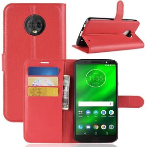 Book Case - Motorola Moto G6 Plus Hoesje - Rood