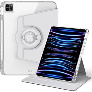 iPad Air 11 (2024/2025) / Air (2020/2022) Hoesje - 360° Rotating Folio Book Case met Wake/Sleep - Grijs