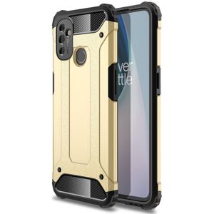Oneplus Nord N100 Hoesje - Coverup Armor Hybrid Back Cover - Goud