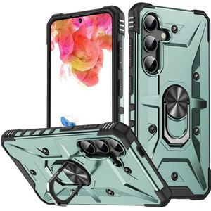 Samsung Galaxy S25 Hoesje - Coverup Heavy Duty Ring Kickstand Back Cover - Mintgroen