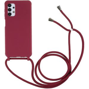 Samsung Galaxy A13 5G / A04s Hoesje - Coverup TPU Back Cover met Koord - Biologisch Afbreekbaar - Rood