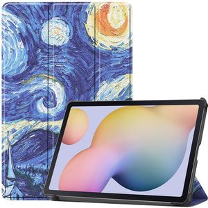 Samsung Galaxy Tab S7 / S8 Hoesje - Tri-Fold Book Case - Sterrennacht