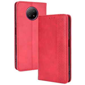 Xiaomi Redmi Note 9T Hoesje - Coverup Vintage Book Case - Rood