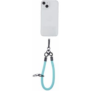 Coverup Polskoord met Sleutelhanger - Gevlochten Nylon 8mm - Babyblauw