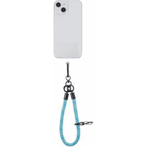 Coverup Polskoord met Sleutelhanger - Gevlochten Nylon 8mm - Lichtblauw