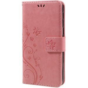 Samsung Galaxy A5 (2017) Hoesje - Coverup Bloemen & Vlinders Book Case - Pink