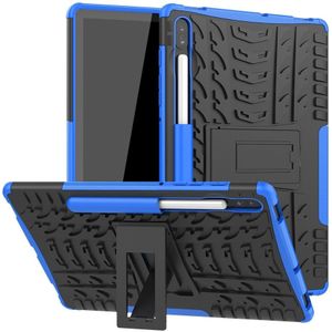 Samsung Galaxy Tab S6 Hoesje - Rugged Kickstand Back Cover - Blauw