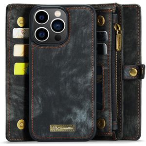 iPhone 15 Pro Hoesje - CaseMe 008 2-in-1 Book Case & Back Cover met Portemonnee - Zwart