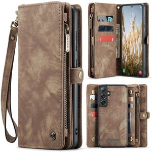 Samsung Galaxy S25 Hoesje - CaseMe 008 2-in-1 Book Case & Back Cover met Portemonnee - Bruin