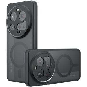 Xiaomi 15 Ultra Hoesje - Coverup Mat Transparante Back Cover met Camera Cover - MagSafe Compatible - Zwart