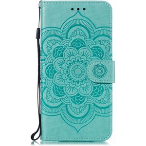Samsung Galaxy A20e Hoesje - Mandala Bloemen Book Case - Groen