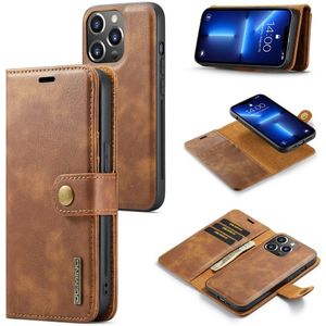 iPhone 15 Pro Max Hoesje - DG.MING 2-in-1 Book Case & Back Cover - Bruin