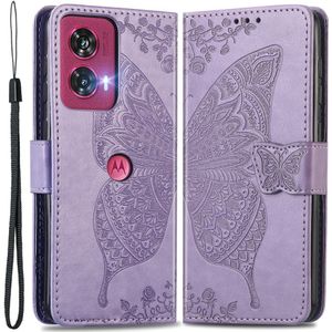 Motorola Edge 50 Fusion Hoesje - Coverup Vlinder Book Case - Paars