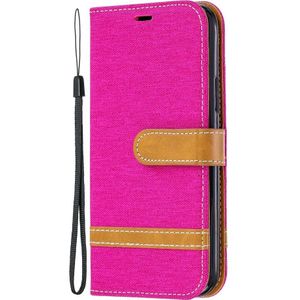 iPhone 11 Pro Hoesje - Denim Book Case - Roze