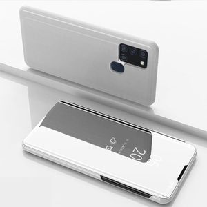 Samsung Galaxy A21s Hoesje - Coverup Mirror View Case - Zilver