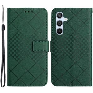 Samsung Galaxy S24 Hoesje - Coverup Rhombus Book Case - Groen