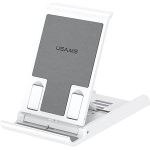 USAMS Verstelbare Bureauhouder voor Smartphone en Tablet - Wit