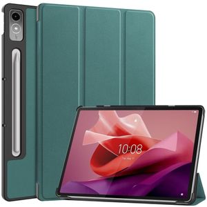 Lenovo Tab P12 Hoesje - Tri-Fold Book Case met Wake/Sleep - Groen