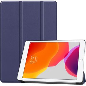 iPad 10.2 Hoesje - Tri-Fold Book Case met Wake/Sleep - Donkerblauw