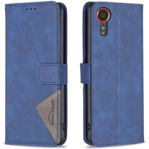 Samsung Galaxy Xcover 7 Hoesje - BINFEN Geometric Book Case - Blauw