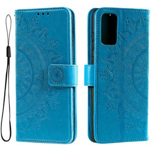 Samsung Galaxy A33 Hoesje - Coverup Bloemen & Vlinders Book Case - Blauw