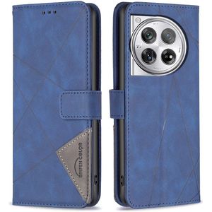 OnePlus 12 Hoesje - BINFEN Geometric Book Case - Blauw