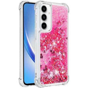 Samsung Galaxy A35 Hoesje - Coverup Liquid Glitter Back Cover - Roze