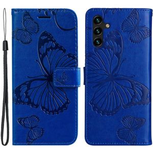 Samsung Galaxy A34 Hoesje - Coverup Vlinders Book Case - Blauw