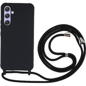 Samsung Galaxy S25 Hoesje - Coverup Colour TPU Back Cover met Koord - Zwart
