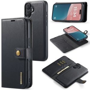 iPhone 16 Plus Hoesje - DG.MING 2-in-1 Book Case & Back Cover - Zwart