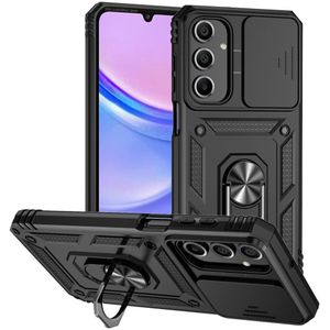 Samsung Galaxy A16 Hoesje - Coverup Ring Kickstand Back Cover met Camera Shield - Zwart