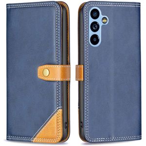 Samsung Galaxy A54 Hoesje - BINFEN Color Book Case - Blauw