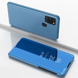 Samsung Galaxy A21s Hoesje - Coverup Mirror View Case - Blauw