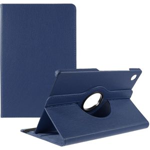Samsung Galaxy Tab A8 10.5 (2021) Hoesje - 360 Rotating Book Case - Donkerblauw