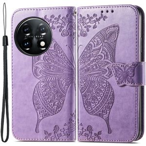 OnePlus 11 5G Hoesje - Coverup Vlinder Book Case - Lila